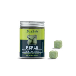 Perle Pistacchio Salato - Tartufo di cioccolato bianco e pistacchi - 50 g